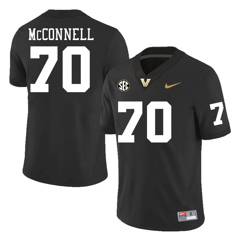 Vanderbilt Commodores #70 Cade McConnell College Football Jerseys Stitched-Black